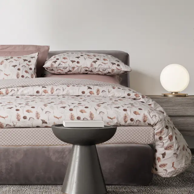Σετ Παπλωματοθήκη 220x240 Υπέρδιπλη Flannel Das Home 9681 Beige-Brown 100% βαμβακερό