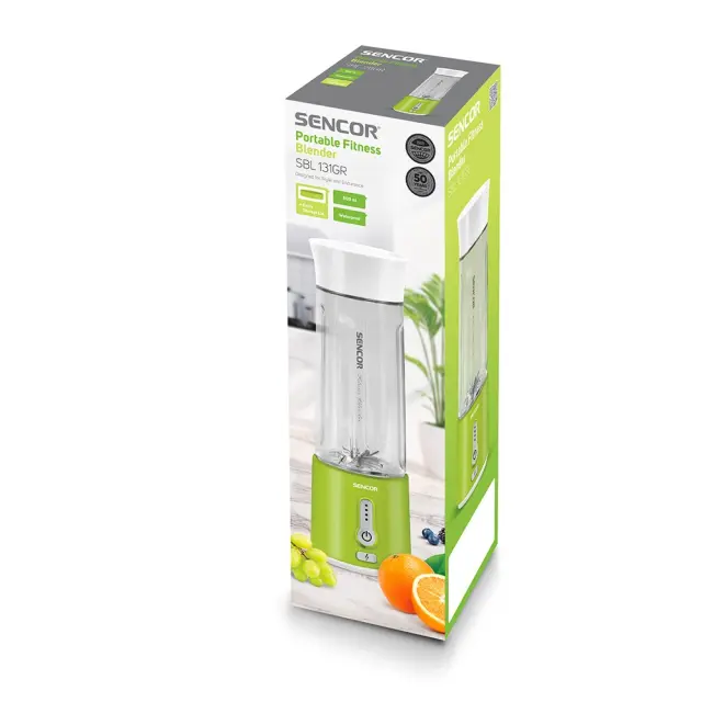 Επαναφορτιζόμενο Blender Smoothie Maker 500ml 150W USB-C Sencor SBL 131GR Πράσινο 2
