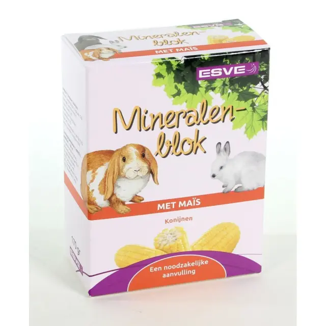 Esve Mineral Block με Καλαμπόκι για Κουνέλια & Τρωκτικά 170gr