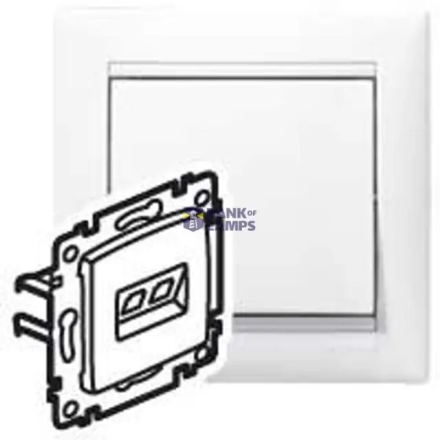 RJ45 socket category 5e UTP 1 output white