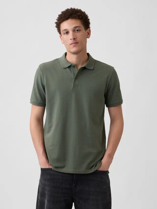 Ανδρική Πικέ Polo Μπλούζα Tweed green