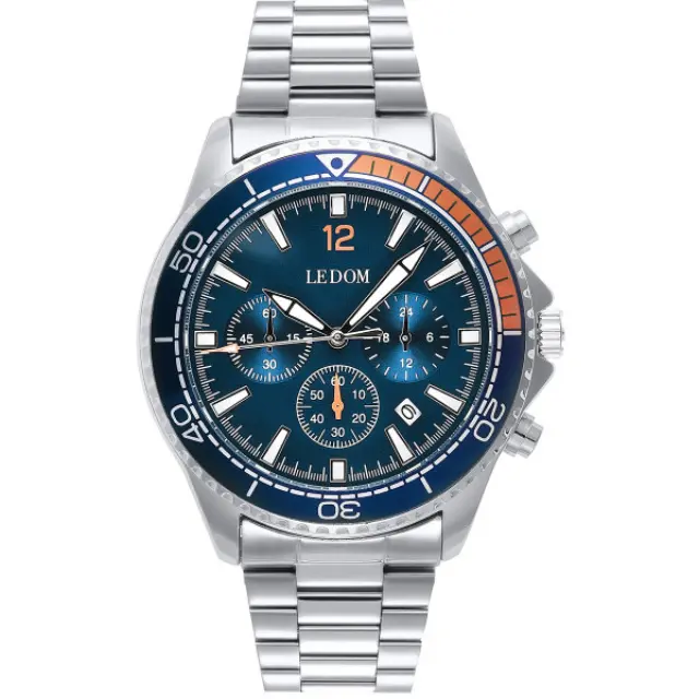 LE DOM Veritage, Men's Watch, Silver Stainless Steel Bracelet LD.1495-3