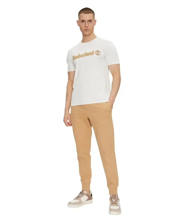 Timberland - Ανδρική Μπλούζα Kennebec River Linear Logo SL Tee Regular TB0A5UPQ-CM9 Εκρού - 3XL 3