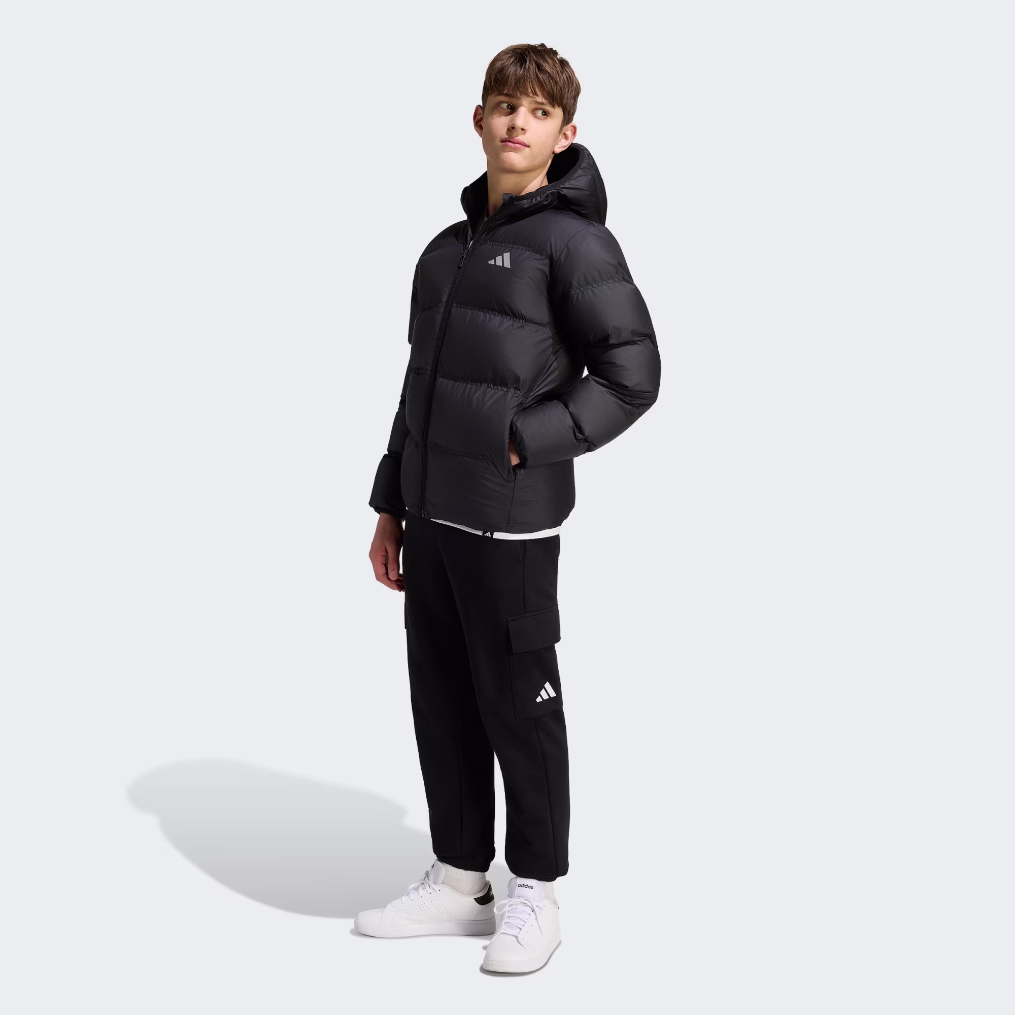 adidas Sportswear Kids Synthetic Puffer Jacket Μαύρο KH0196 (adidas Sportswear) 3