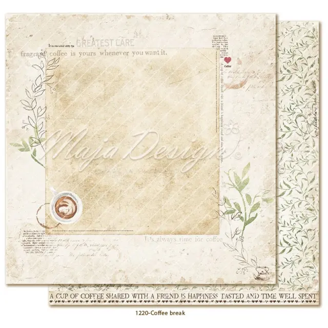 Χαρτί Scrapbooking Maja Collection διπλής όψης, Everyday Life- Coffee break