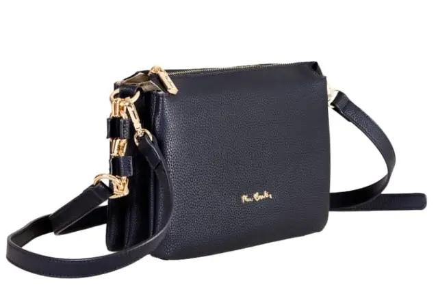 Τσάντα ώμου Pierre Cardin , μαύρη,γνήσιο δέρμα 55095 DOLLARO