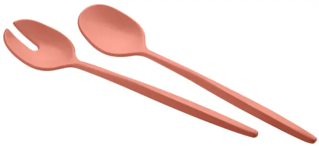 Guzzini Tierra Σετ Κουτάλες Σαλάτας 28cm Dark Terracotta