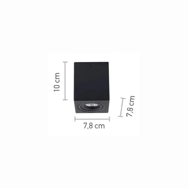 InLight Φωτιστικό οροφής από μαύρο μέταλλο 1XGU10 D:7,8cm (42026-BL) 2