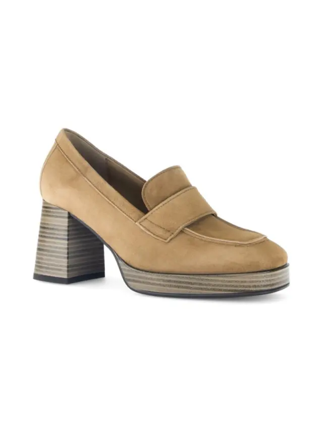 Gabor Μοκασίνια-Loafers Γυναικείο δέρμα Nubuck Μπεζ GAB/55340 14-WALNUT - 40 2