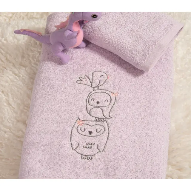 Σετ Βρεφικές Πετσέτες 2 Τεμαχίων Nef-Nef Best Friends Lavender 30x50+70x140