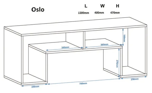 Έπιπλο Τηλεόρασης Λευκό OSLO 2