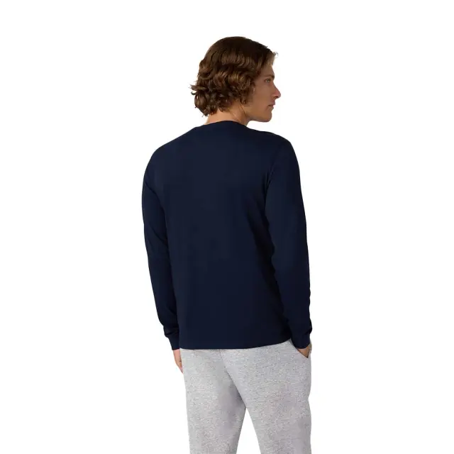 Champion Men's Standard Fit Chest Logo Longsleeve T-Shirt Μπλε Σκούρο 221799-BS501 (Champion) - Large 2