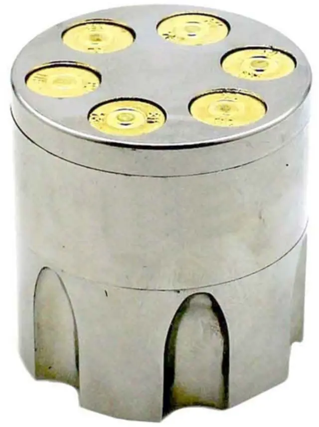 Grinder Μαγνητικός Τρίφτης Γεμιστήρας Περίστροφου 40mm Ασημί