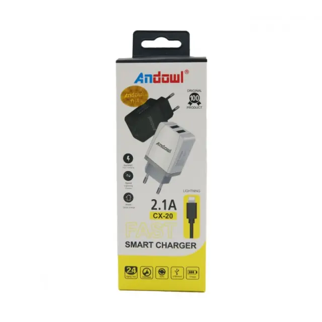 ΦΟΡΤΙΣΤΗΣ micro-USB ΜΕ 2 ΘΥΡΕΣ 2.1A ANDOWL CX-20