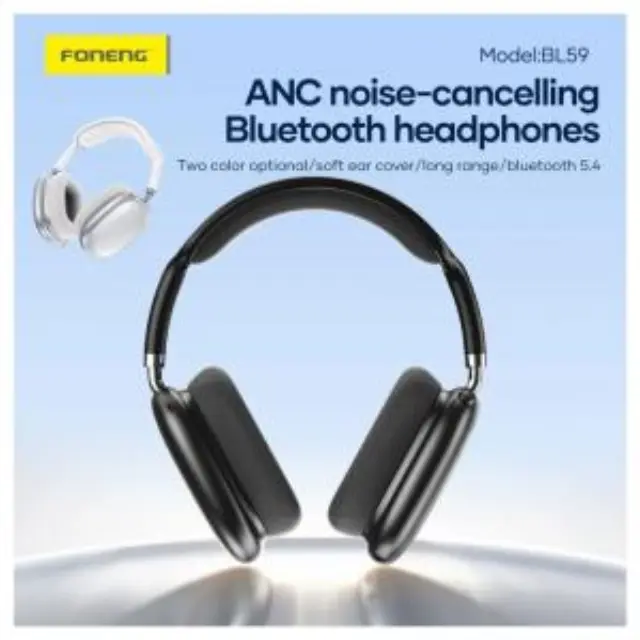 Ασύρματα Ακουστικά Κεφαλής Foneng BL59 ANC Noise Canceling Ασημί N68667 3