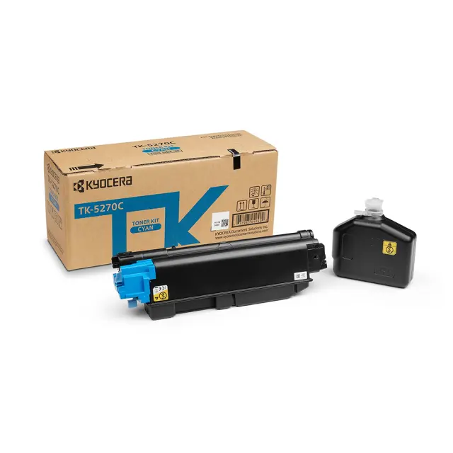 Kyocera TK-5270C Γνήσιο Toner Laser Εκτυπωτή Κυανό 6000 Σελίδων (1T02TVCNL0)