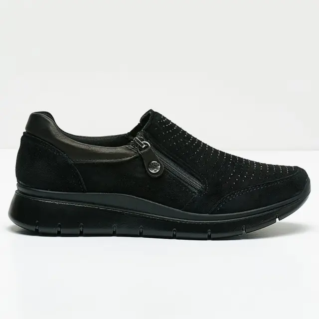Imac Sneakers Γυναικείο δέρμα Nubuck Μαύρο IMA/256311 NERO/NERO - 38