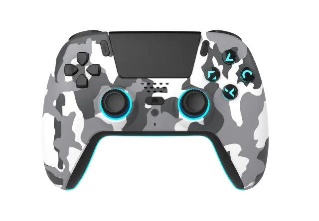 Freaks And Geeks - Wireless Bluetooth Controller for PS5- LED - White Camo - PlayStation 5