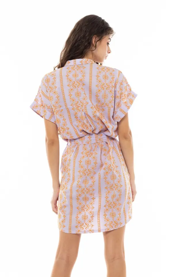 B321 - Hot Pink - BEACHWEAR EMBROIDERY ORANGE 3