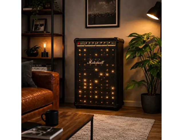Party Speaker Marshall Bromley 750 - Ισχύς 440W - Αυτονομία 40 ώρες - Bluetooth - Ενσωματωμένος Φωτισμός - Black and Brass