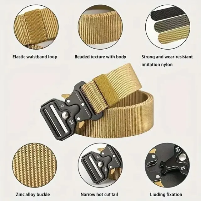 Ζώνη στρατιωτικού τύπου - Y2 - 270621 - Beige 2