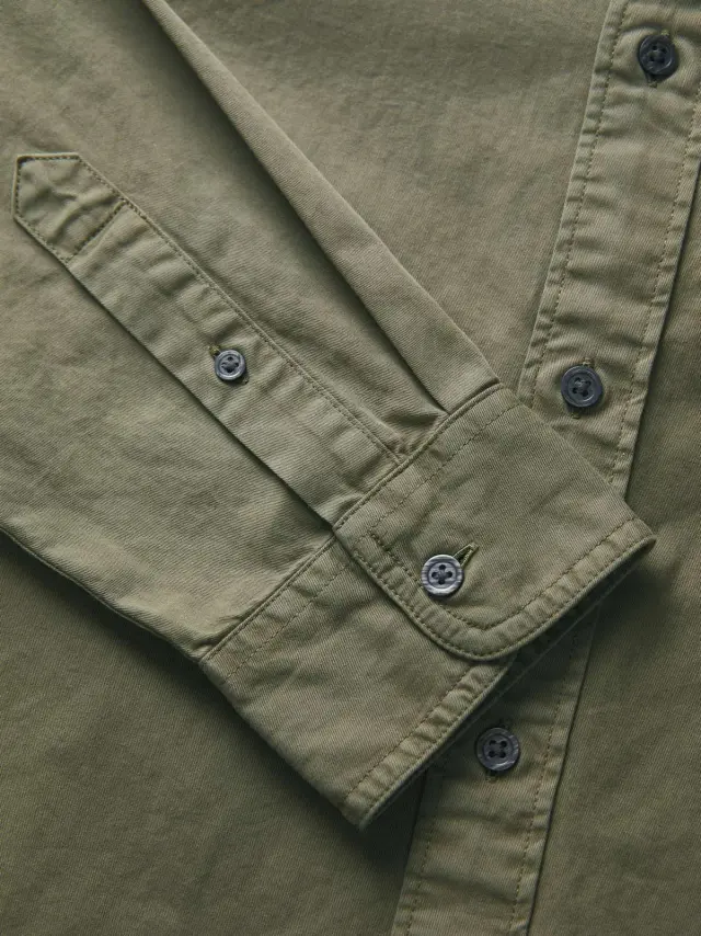 JJECHARGE FADED SHIRT LS SN Dusty Olive 3