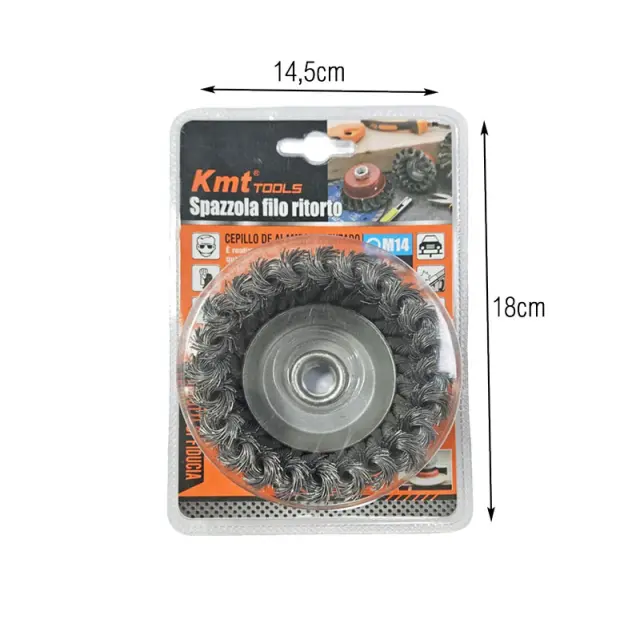 KMT Tools Συρματόβουρτσα για Δράπανο 125mm M14 - Drill Brush 9363540 2