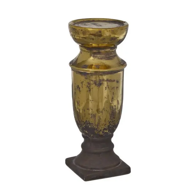 Κηροπήγιο κεραμικό, old gold, 30cm