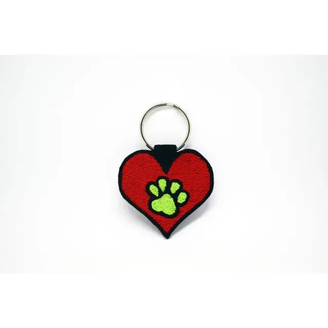 Υφασμάτινο Μπρελόκ "Paw Heart"- Light Green