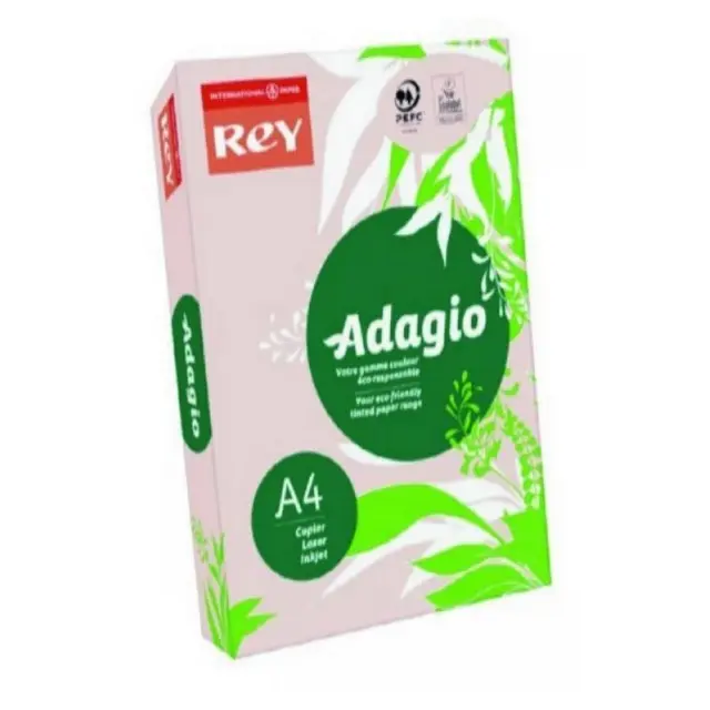 Χαρτόνι Rey Adagio 160gr A4 Pink (Ροζ) 07 250 φύλλα