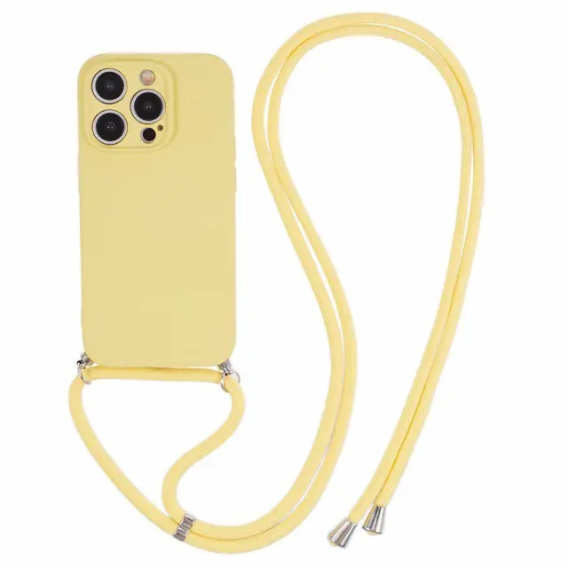 Θήκη με Κορδόνι για τον Λαιμό για iPhone 15 Pro- Yellow OEM