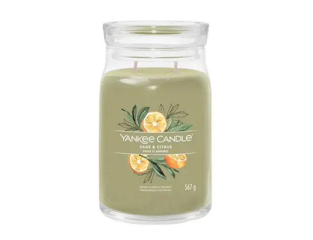 Αρωματικό Κερί Yankee Candle με διάρκεια καύσης έως 80 ώρες και άρωμα Sage & Citrus1629961E