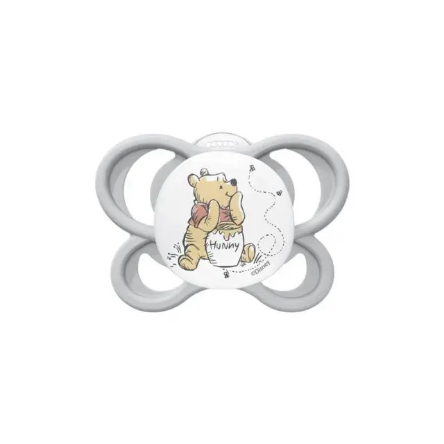 NUK Perfect Match Air Disney Winnie the Pooh Πιπίλα Σιλικόνης 0-6 μηνών, Γκρι, 1τμχ