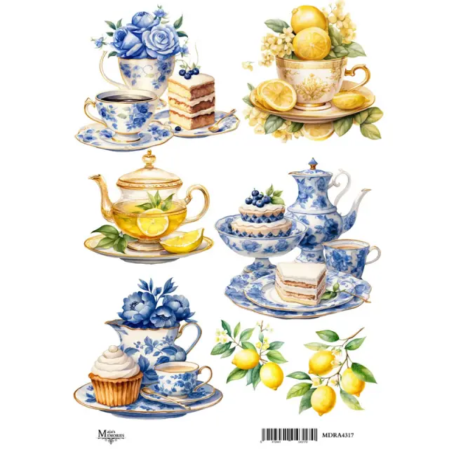 Ριζόχαρτο Maja's Memories, 22.5x32cm, Lemon and Tea, MDRA4317