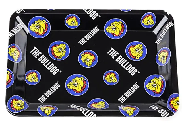 The Bulldog Rolling Tray Δίσκος Pattern Μαύρος Mini (12x18cm)