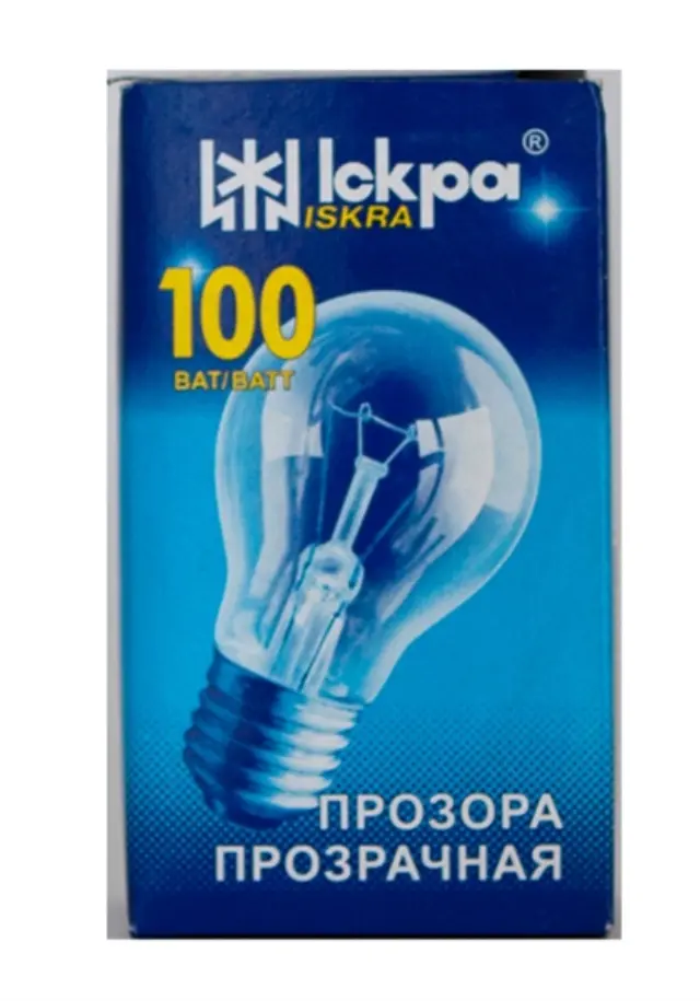 Iskra Λάμπα Κοινή Ε27/100W Διάφανη