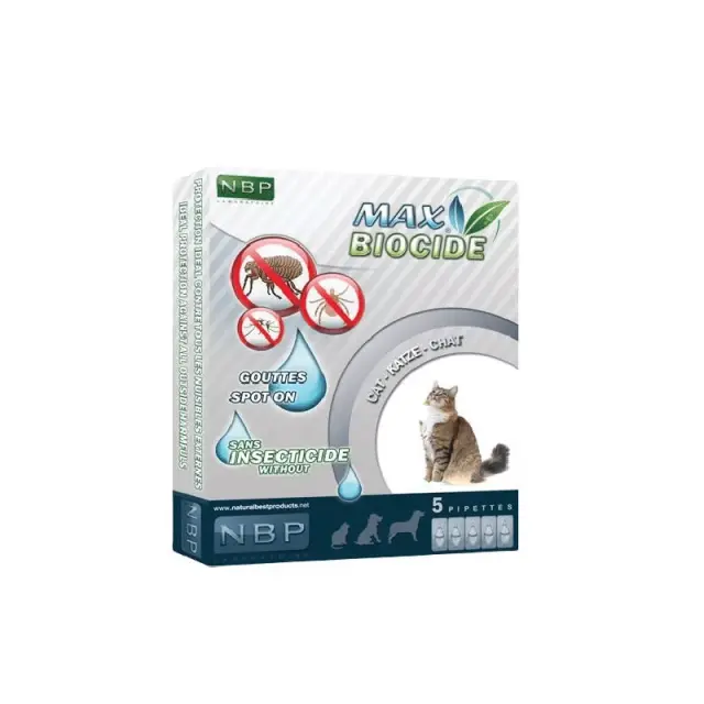Max Biocide Αντιπαρασιτικές Αμπούλες Γάτας 5τμχ x 1ml