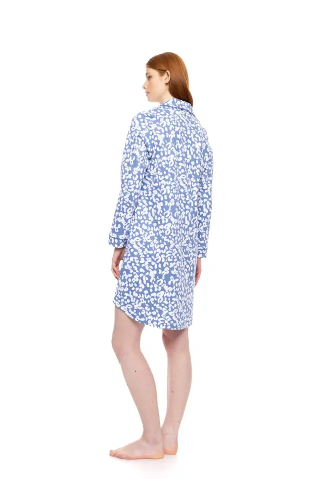 W1728 - Type - NIGHTGOWN BUTTONED DREAM BLUE LEO - S 3