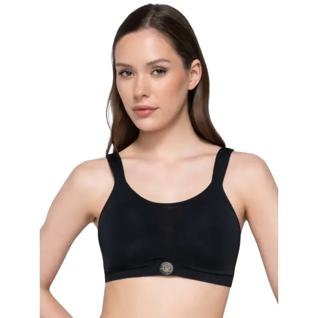 Luna Γυναικείο Μπουστάκι Αθλητικό FlexPro Μεγάλα Μεγέθη, Χρώμα Μαύρο - 80D