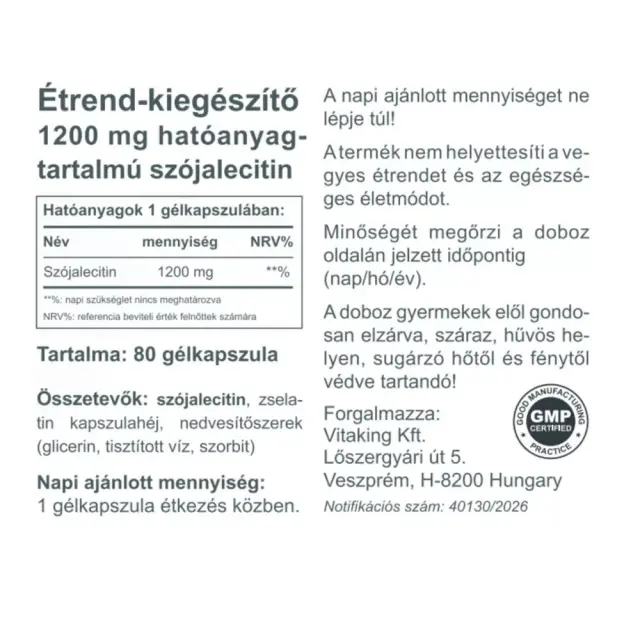 Vitaking Soy Lecithin 1200 mg 2
