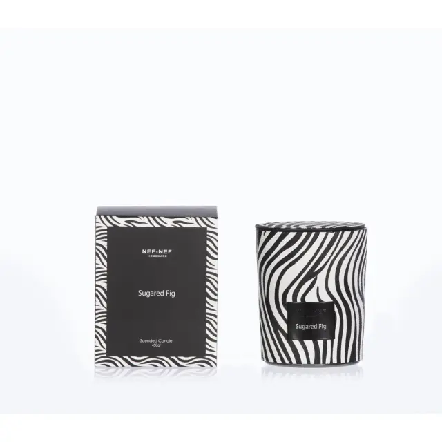 Nef-Nef Homeware Αρωματικό Κερί Sugared Fig 450gr Black/White