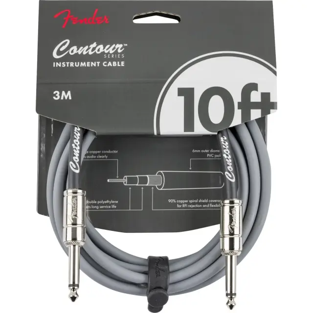 Fender Contour Καλώδιο Οργάνων 6.35mm Mono Jack σε 6.35mm Mono Jack 3m INS