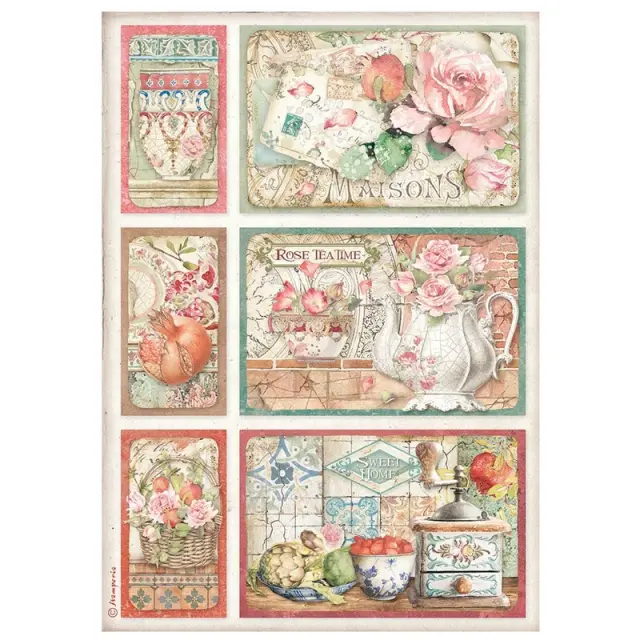 Ριζόχαρτο Stamperia 21x29cm, Casa Granada, Cards