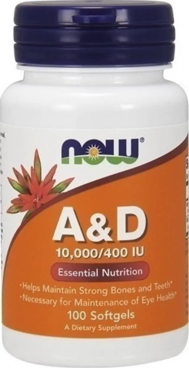 Now Foods Vitamin A & D 10.000 IU A / 400 IU D-3 100 μαλακές κάψουλες
