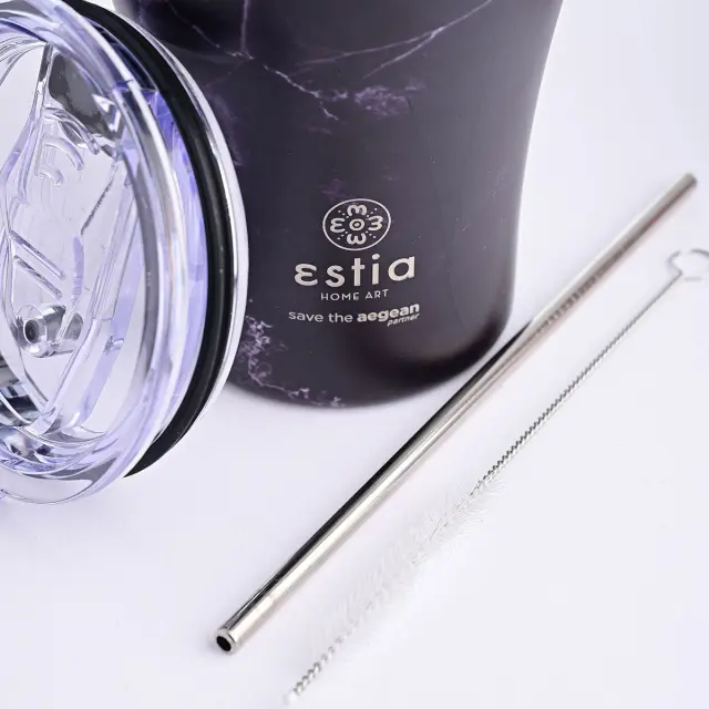 Estia Ποτήρι Θερμός 350ml Estia Save The Aegean Pentelica Black 3