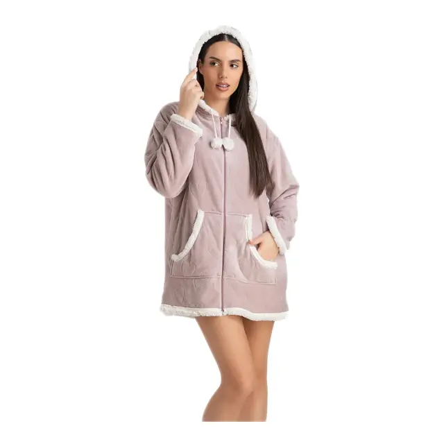 Rachel Γυναικεία Ζακέτα Ζακάρ Fleece με Φερμουάρ Heart, Χρώμα Πολύχρωμο