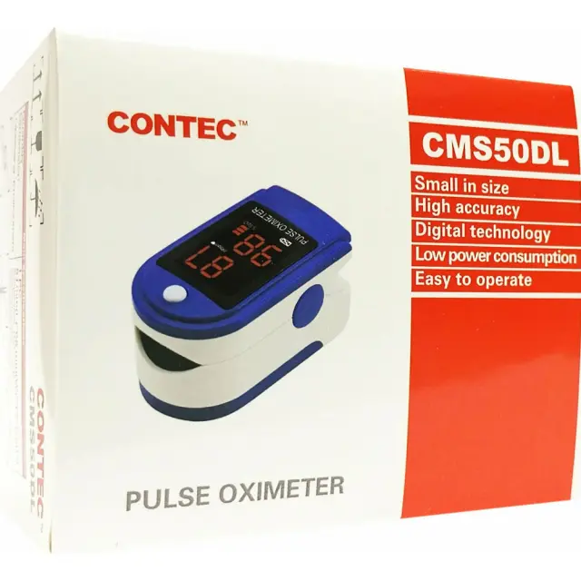 CONTEC Παλμικό Οξύμετρο Δακτύλου Μπλε CMS50DL 2