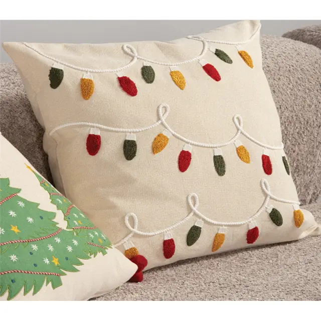 Χριστουγεννιάτικο Διακοσμητικό Μαξιλάρι Nef-Nef Happy Holiday Beige 45x45 2