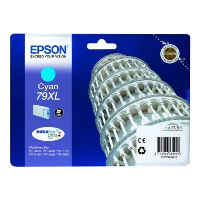 Epson 79XL Γνήσιο Μελάνι Εκτυπωτή InkJet Κυανό (C13T79024010)