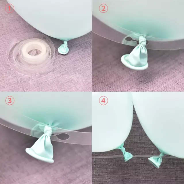 DIY σύνθεση από 100τμχ μπαλόνια σε μπλε και χρυσό χρώμα 3